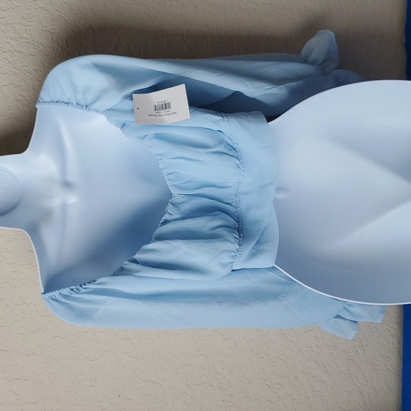4/$30 **NWT baby blues crop blouse sz L - A Type Apparel - Picture 4 of 7